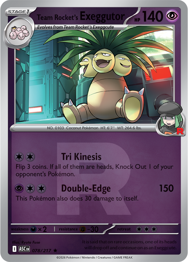 Team Rocket's exeggutor (Team Rocket) 078/217 — Ascended Heroes