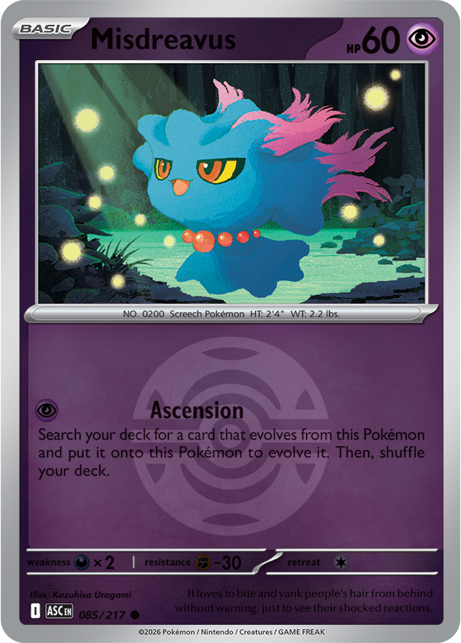 Misdreavus (Dusk Ball) 085/217 — Ascended Heroes