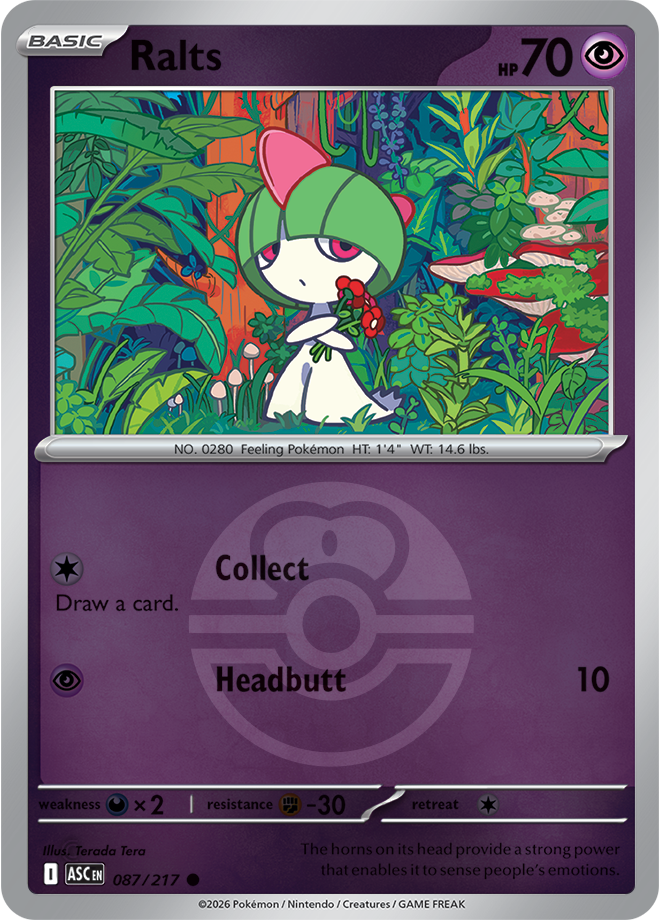 Ralts (Love Ball) 087/217 — Ascended Heroes