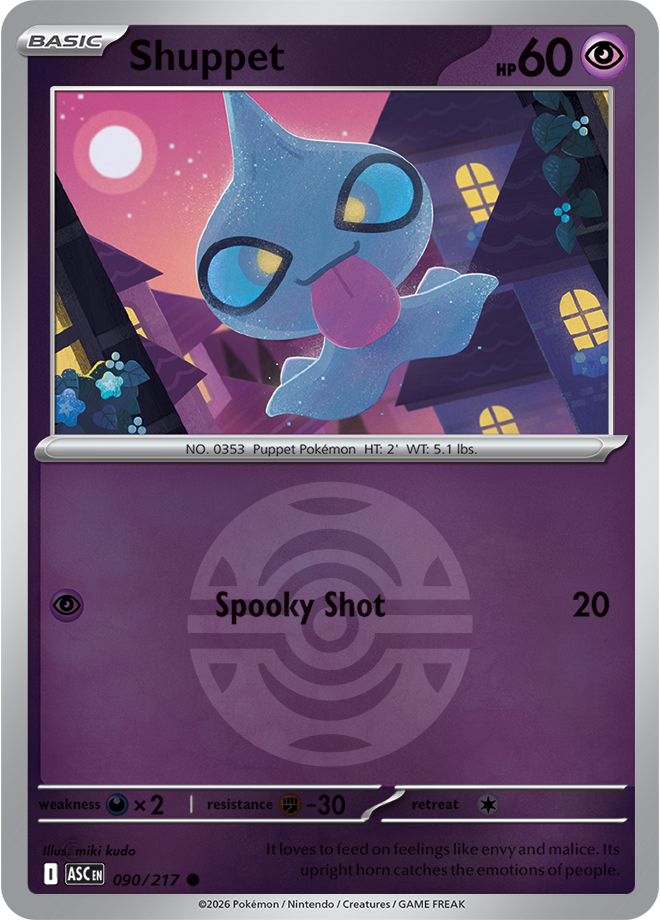 Shuppet (Dusk Ball) 090/217 — Ascended Heroes