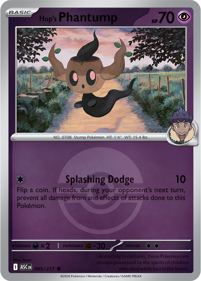 Hop's Phantump (Poke Ball) 095/217 — Ascended Heroes