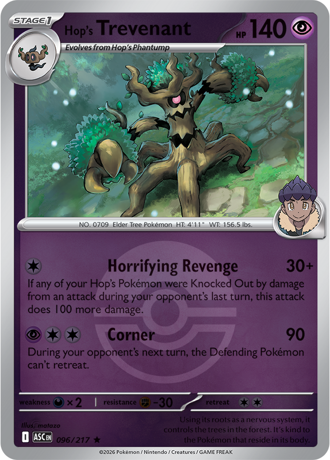 Hop's Trevenant (Poke Ball) 096/217 — Ascended Heroes