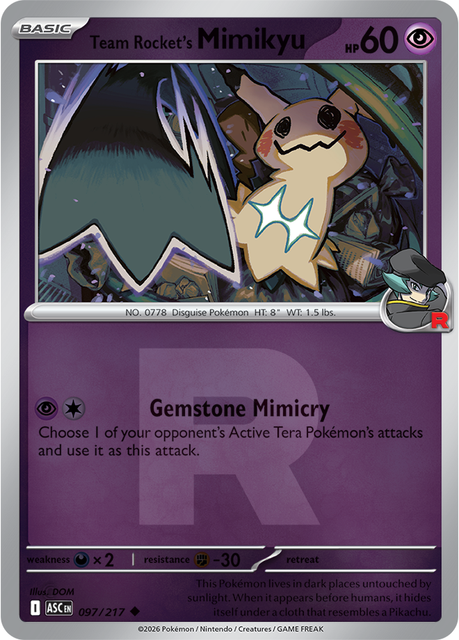 Team Rocket's Mimikyu (Team Rocket) 097/217 — Ascended Heroes