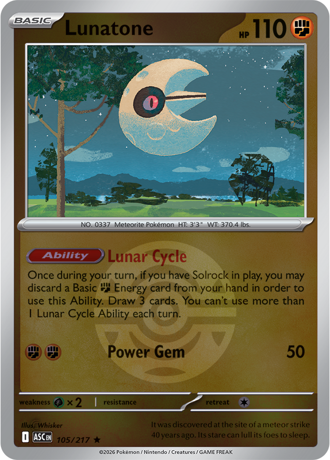 Lunatone (Dusk Ball) 105/217 — Ascended Heroes