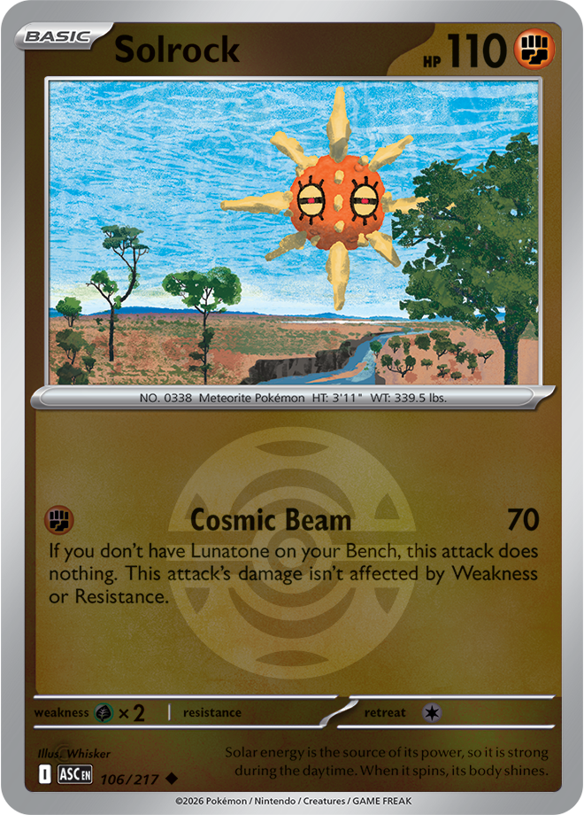 Solrock (Dusk Ball) 106/217 — Ascended Heroes