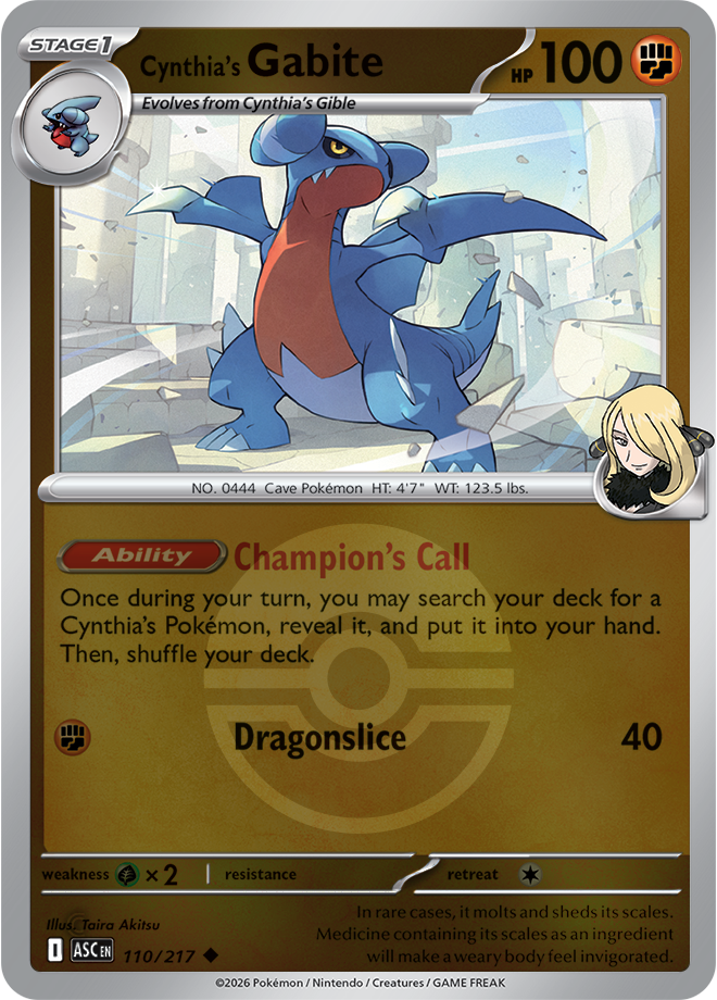 Cynthia's Gabite (Poke Ball) 110/217 — Ascended Heroes