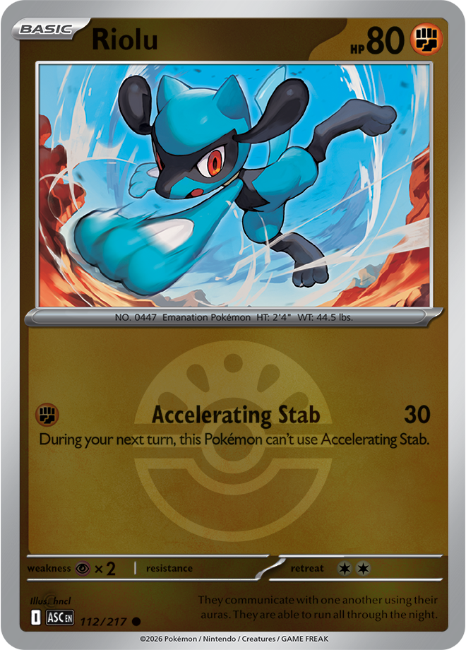 Riolu (Friend Ball) 112/217 — Ascended Heroes