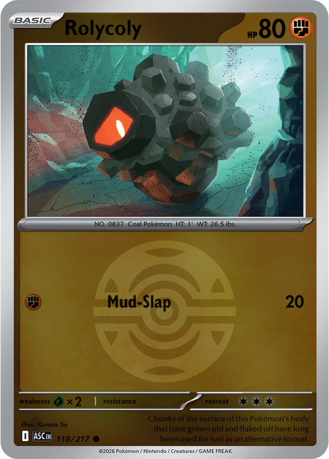Rolycoly (Dusk Ball) 118/217 — Ascended Heroes