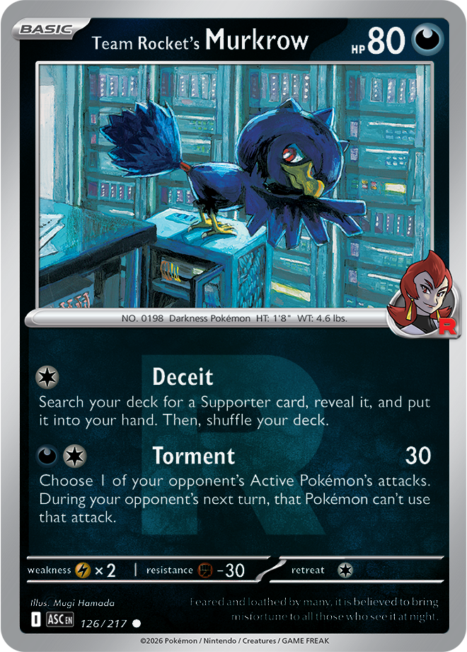 Team Rocket's Murkrow (Team Rocket) 126/217 — Ascended Heroes