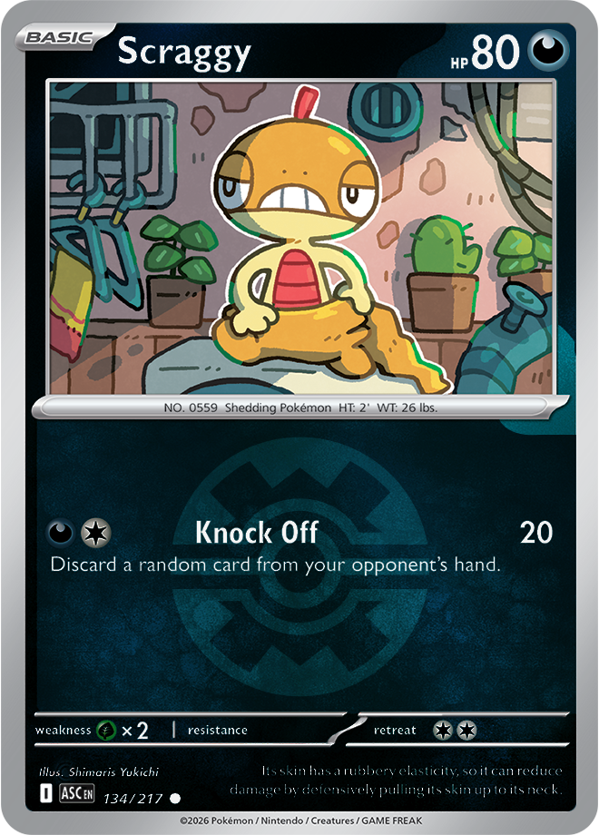 Scraggy (Quick Ball) 134/217 — Ascended Heroes
