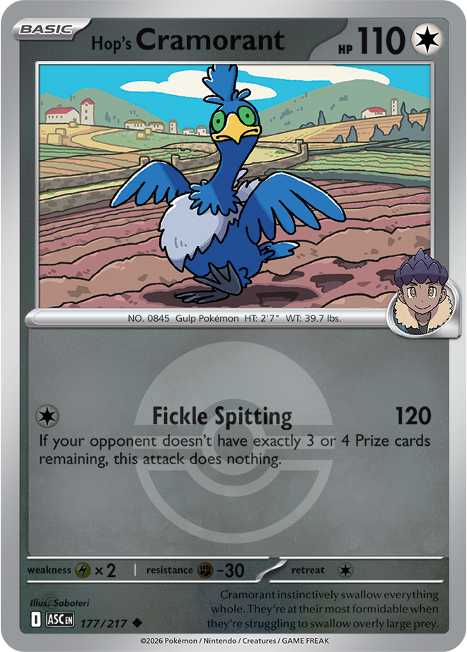 Hop's Cramorant (Poke Ball) 177/217 — Ascended Heroes