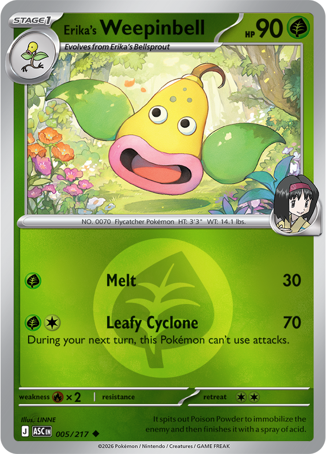 Erika's Weepinbell (Energy Symbol Pattern) 005/217 — Ascended Heroes