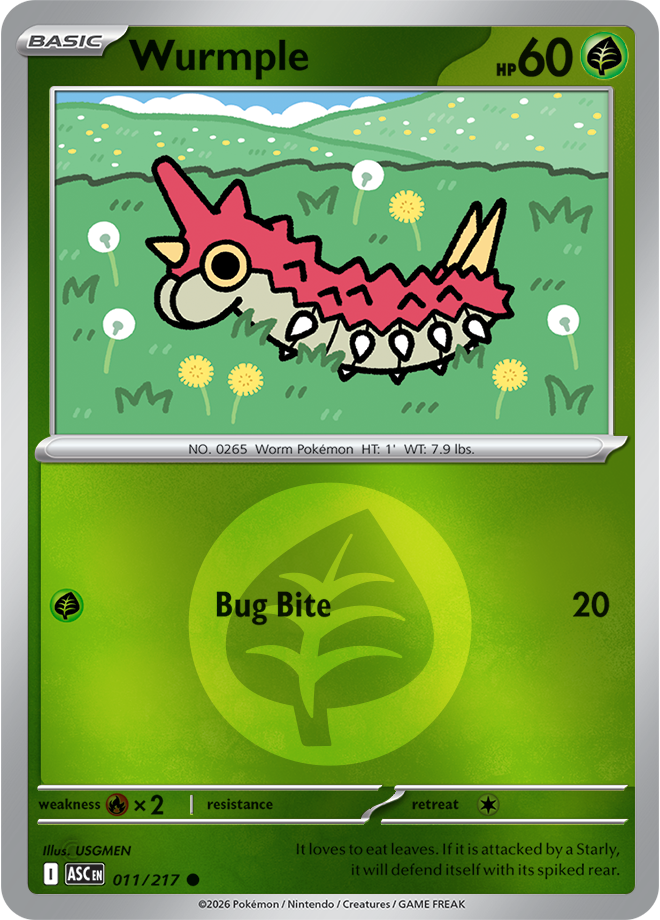 Wurmple (Energy Symbol Pattern) 011/217 — Ascended Heroes