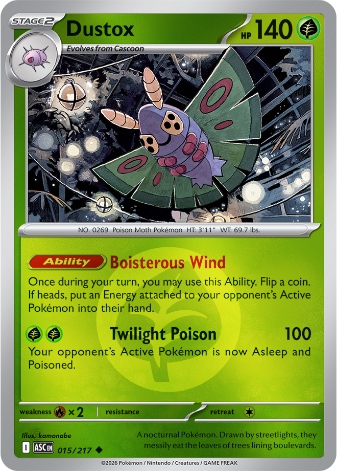 Dustox (Energy Symbol Pattern) 015/217 — Ascended Heroes