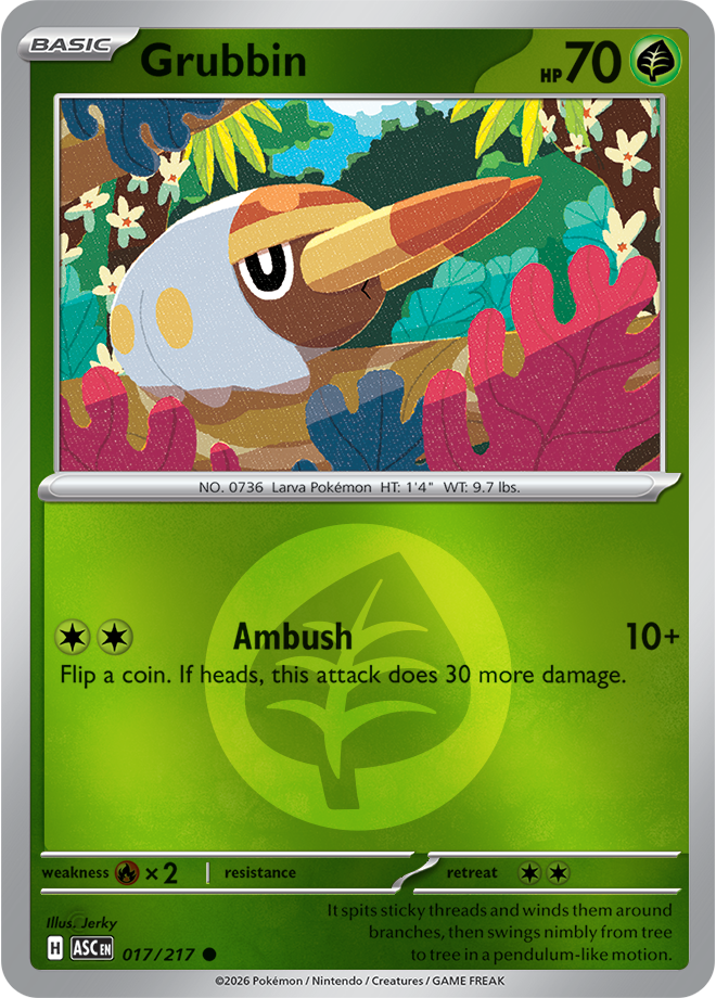 Grubbin (Energy Symbol Pattern) 017/217 — Ascended Heroes