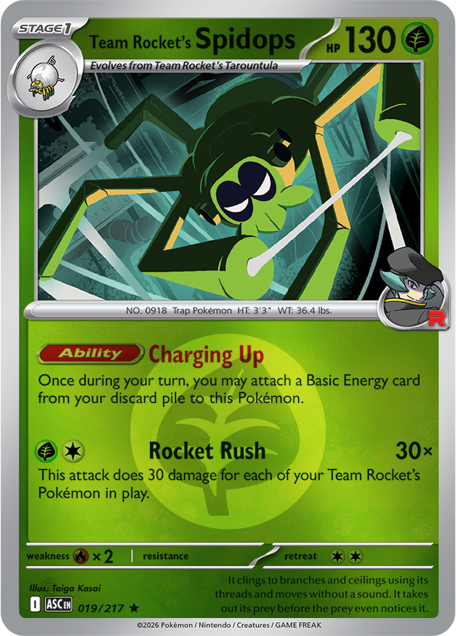 Team Rocket's Spidops (Energy Symbol Pattern) 019/217 — Ascended Heroes