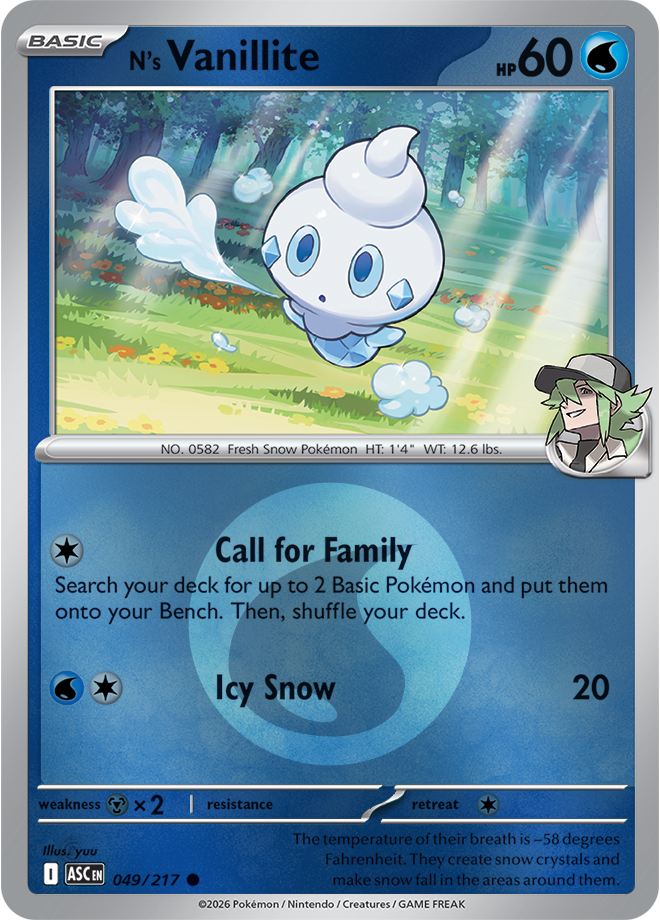 N's Vanillite (Energy Symbol Pattern) 049/217 — Ascended Heroes