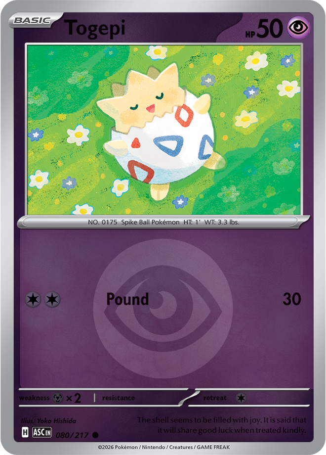 Togepi (Energy Symbol Pattern) 080/217 — Ascended Heroes