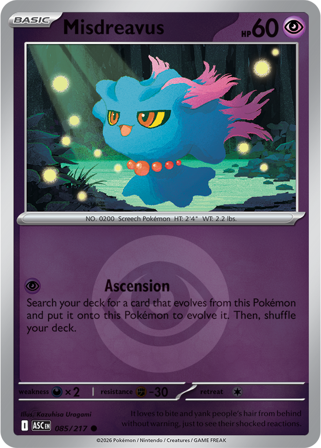 Misdreavus (Energy Symbol Pattern) 085/217 — Ascended Heroes