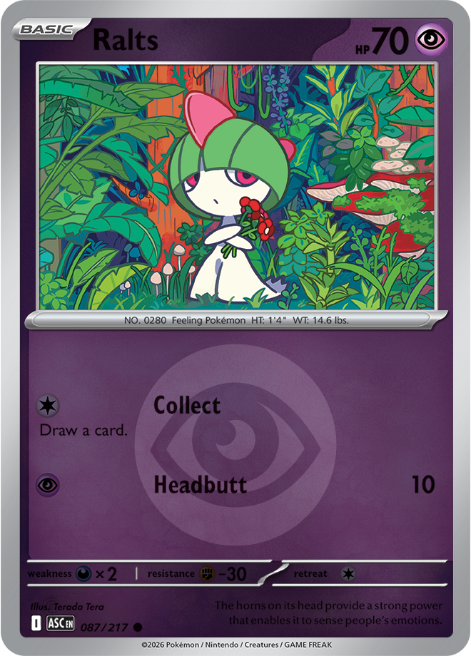 Ralts (Energy Symbol Pattern) 087/217 — Ascended Heroes