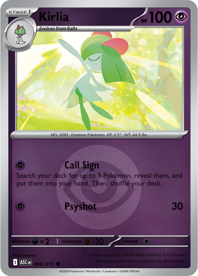 Kirlia (Energy Symbol Pattern) 088/217 — Ascended Heroes