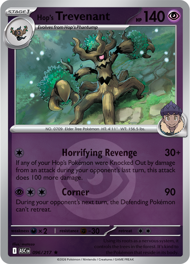 Hop's Trevenant (Energy Symbol Pattern) 096/217 — Ascended Heroes
