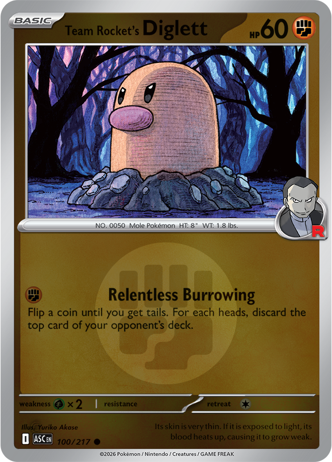Team Rocket's Diglett (Energy Symbol Pattern) 100/217 — Ascended Heroes