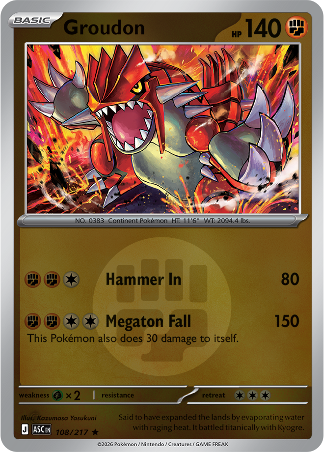 Groudon (Energy Symbol Pattern) 108/217 — Ascended Heroes