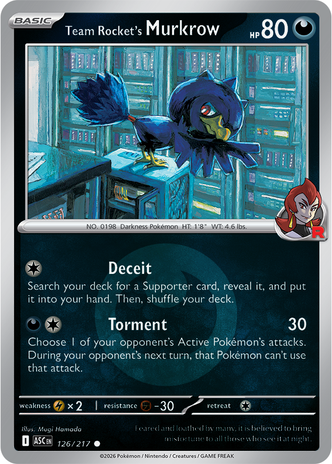 Team Rocket's Murkrow (Energy Symbol Pattern) 126/217 — Ascended Heroes
