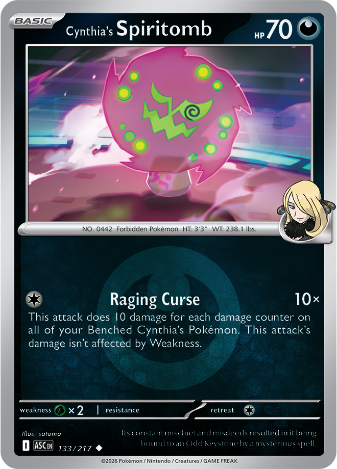 Cynthia's Spiritomb - 133/217 (Energy Symbol Pattern) 133/217 — Ascended Heroes