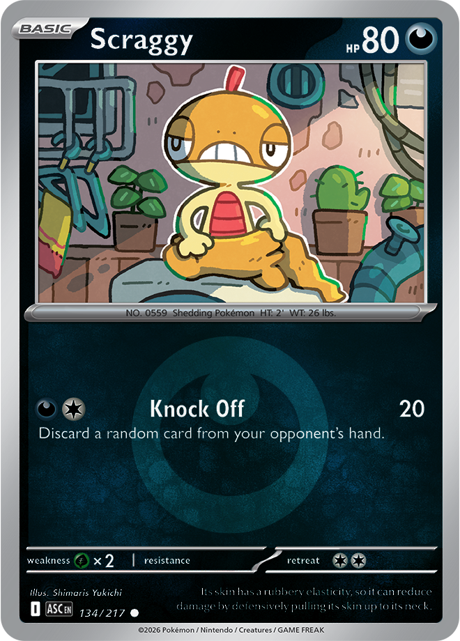 Scraggy (Energy Symbol Pattern) 134/217 — Ascended Heroes