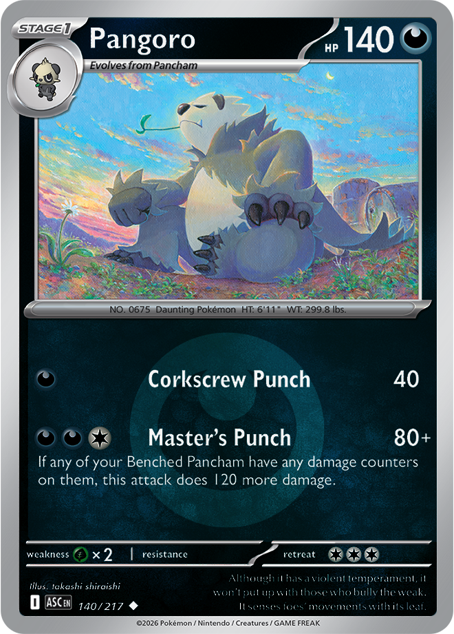 Pangoro (Energy Symbol Pattern) 140/217 — Ascended Heroes