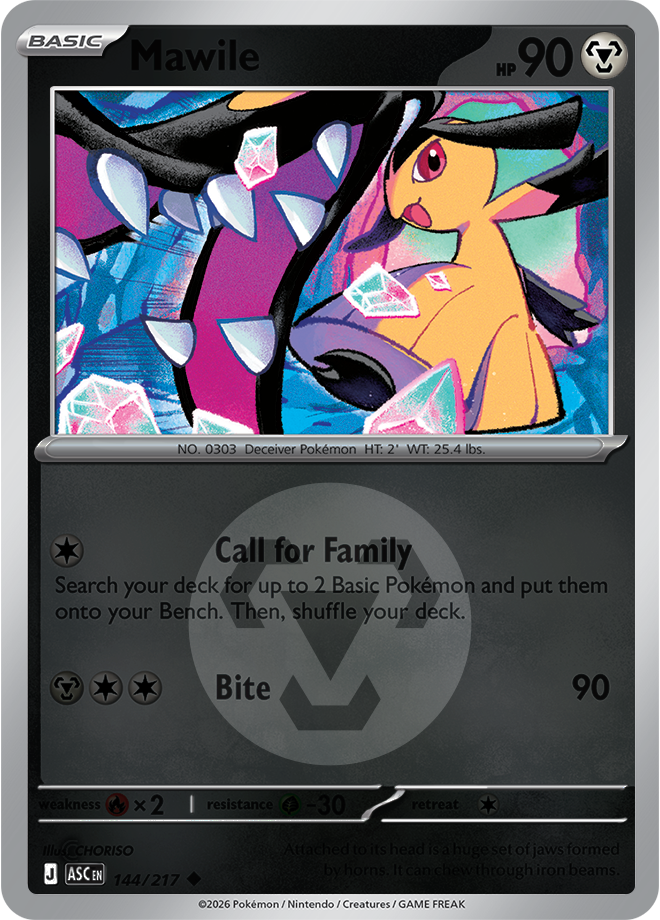 Mawile (Energy Symbol Pattern) 144/217 — Ascended Heroes
