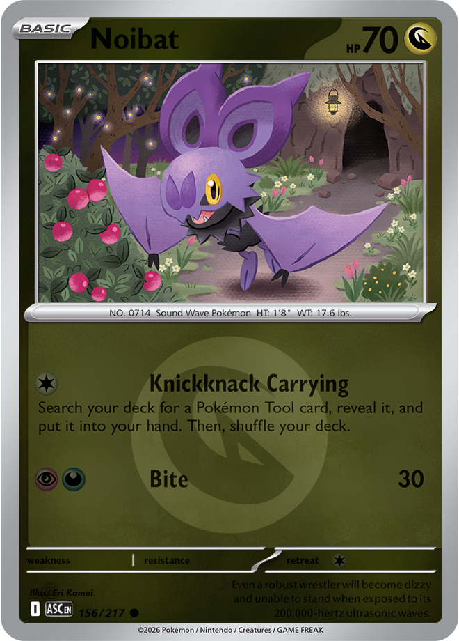 Noibat (Energy Symbol Pattern) 156/217 — Ascended Heroes