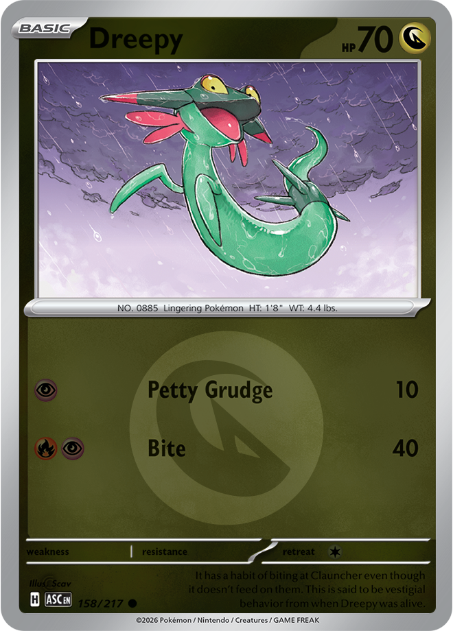Dreepy (Energy Symbol Pattern) 158/217 — Ascended Heroes