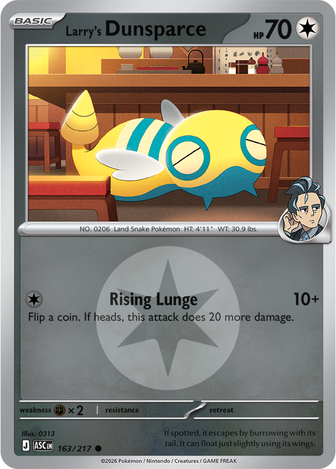 Larry's Dunsparce (Energy Symbol Pattern) 163/217 — Ascended Heroes