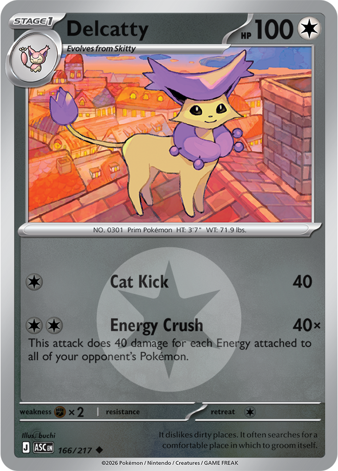 Delcatty (Energy Symbol Pattern) 166/217 — Ascended Heroes
