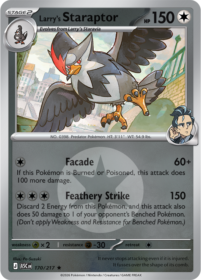 Larry's Staraptor (Energy Symbol Pattern) 170/217 — Ascended Heroes