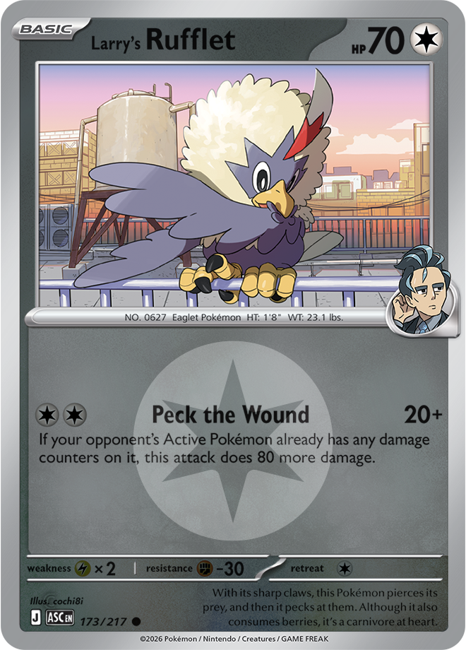 Larry's Rufflet (Energy Symbol Pattern) 173/217 — Ascended Heroes