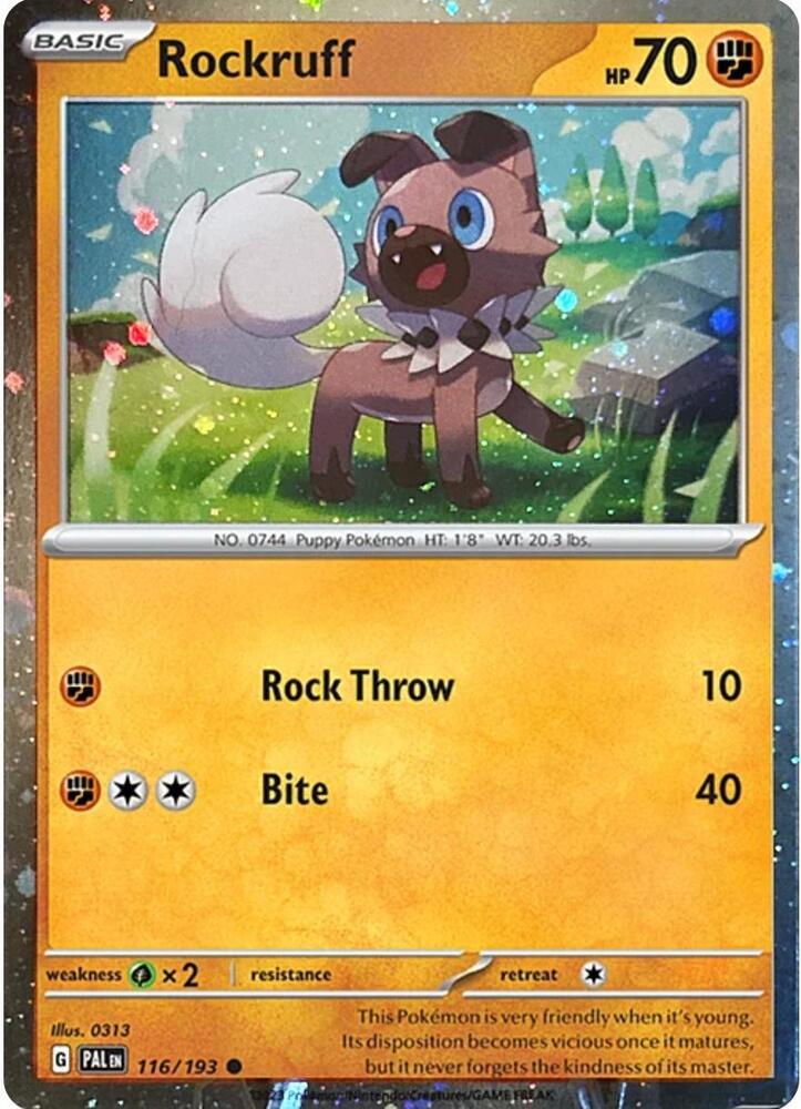 Rockruff - 116/193 (Cosmos Holo) 