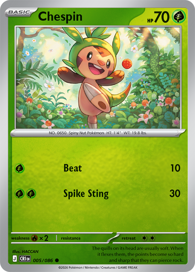 Chespin 005/086 — Chaos Rising