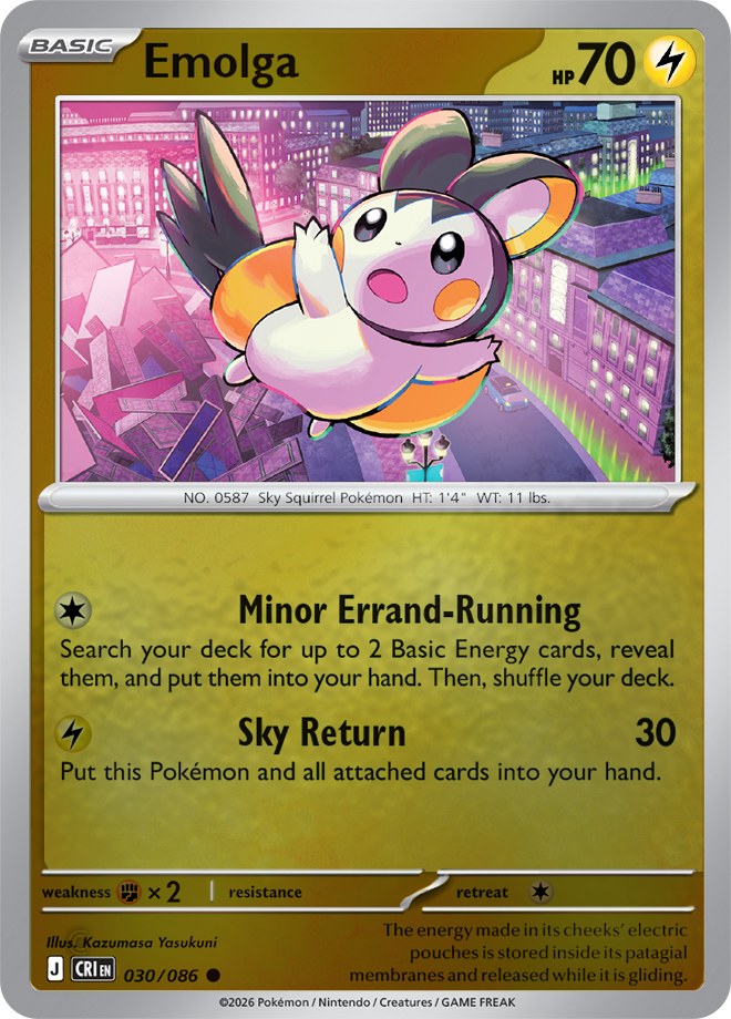 Emolga 030/086 — Chaos Rising