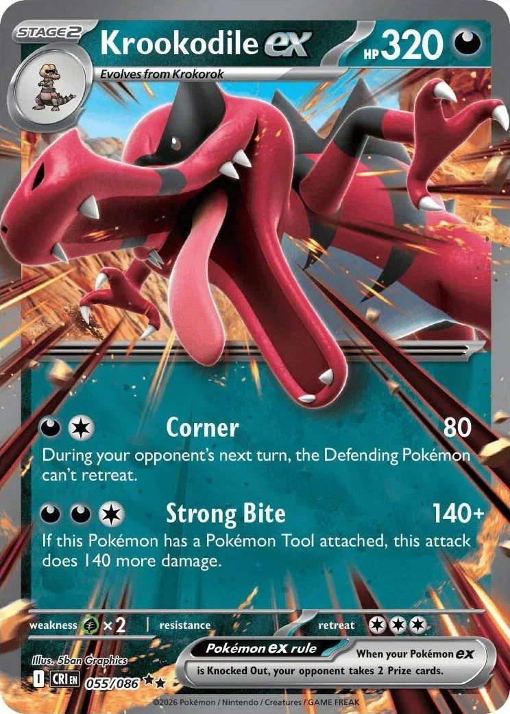 Krookodile ex 055/086 — Chaos Rising