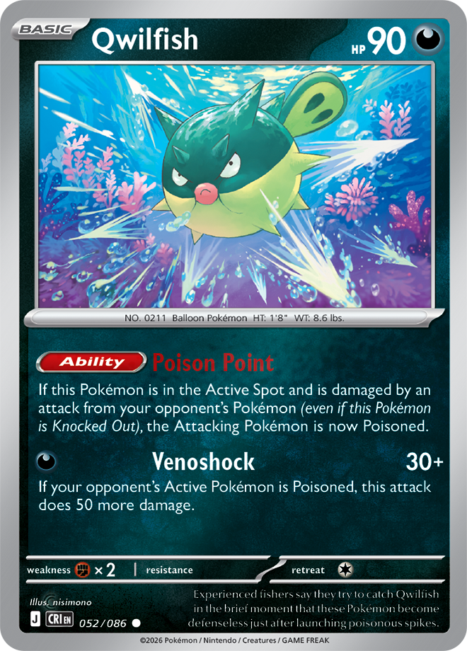 Qwilfish 052/086 — Chaos Rising
