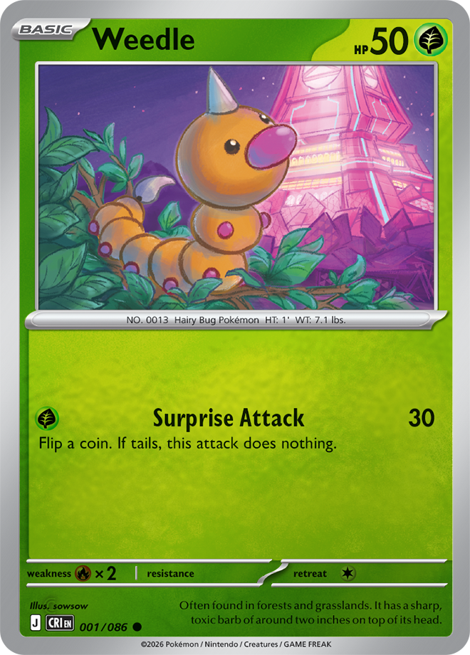 Weedle 001/086 — Chaos Rising