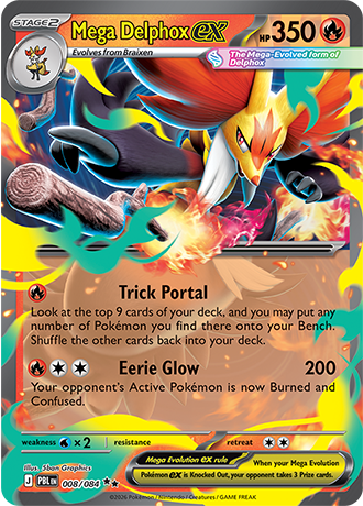 Mega Delphox ex 008/084 — Pitch Black