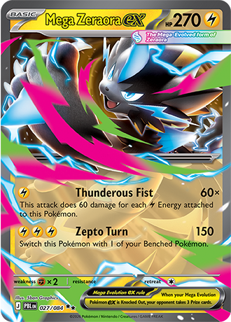 Mega Zeraora ex 027/084 — Pitch Black