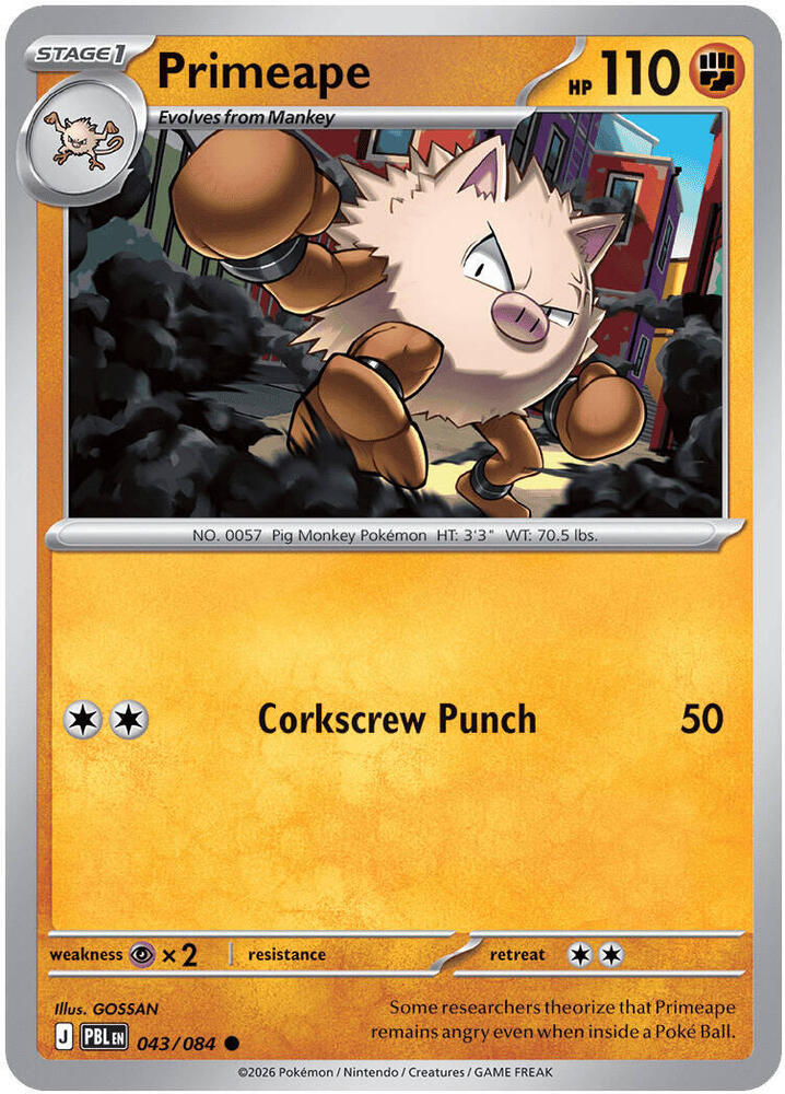 Primeape 043/084 — Pitch Black
