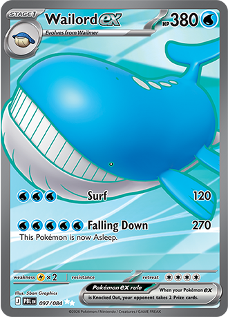 Wailord ex 097/084 — Pitch Black
