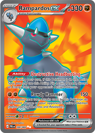 Rampardos ex 100/084 — Pitch Black